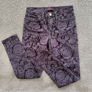 Marchesa Voyage Flocked Jacquard Jeans Size 25